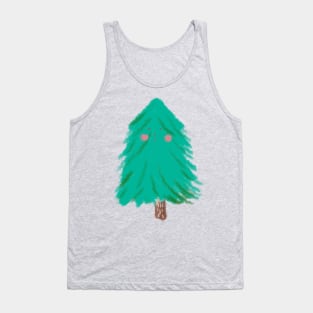 Happy Cute Fir Tree Tank Top